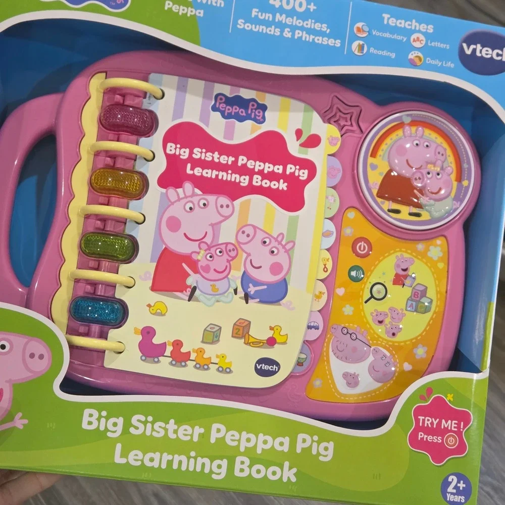 VTech Big Sister Peppa Pig Learning Book Kids Ages 2+ Pink Educational NEW